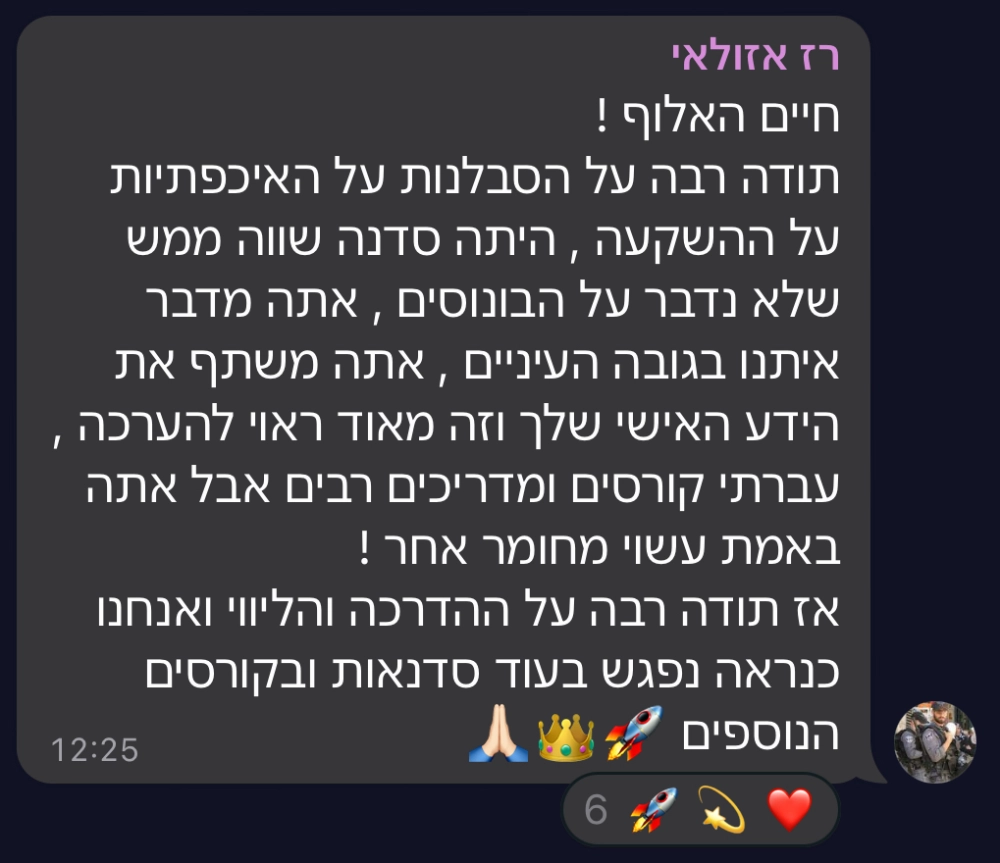 המלצה על סדנת טופליינר — בניית עסק מעיצוב ובניית אתרים עם חיים בניסטי (7)