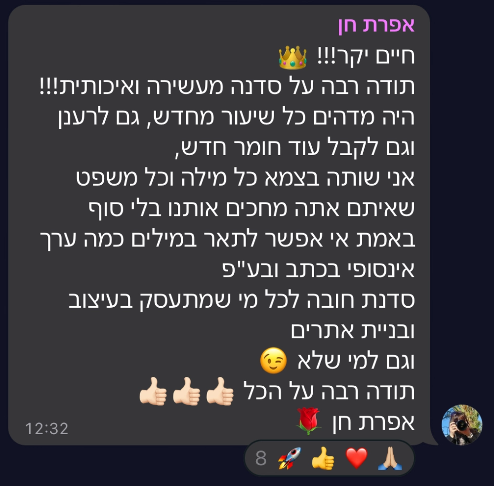 המלצה על סדנת טופליינר — בניית עסק מעיצוב ובניית אתרים עם חיים בניסטי (11)