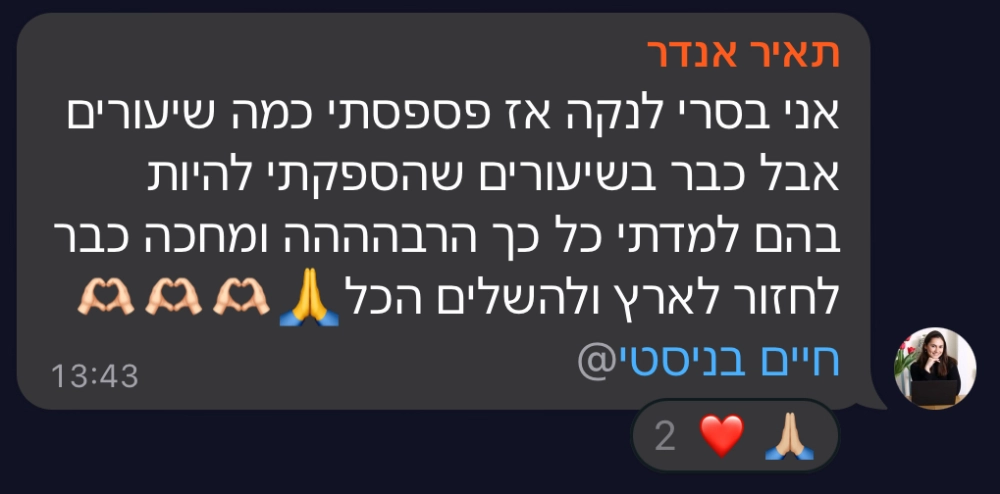 המלצה על סדנת טופליינר — בניית עסק מעיצוב ובניית אתרים עם חיים בניסטי (27)