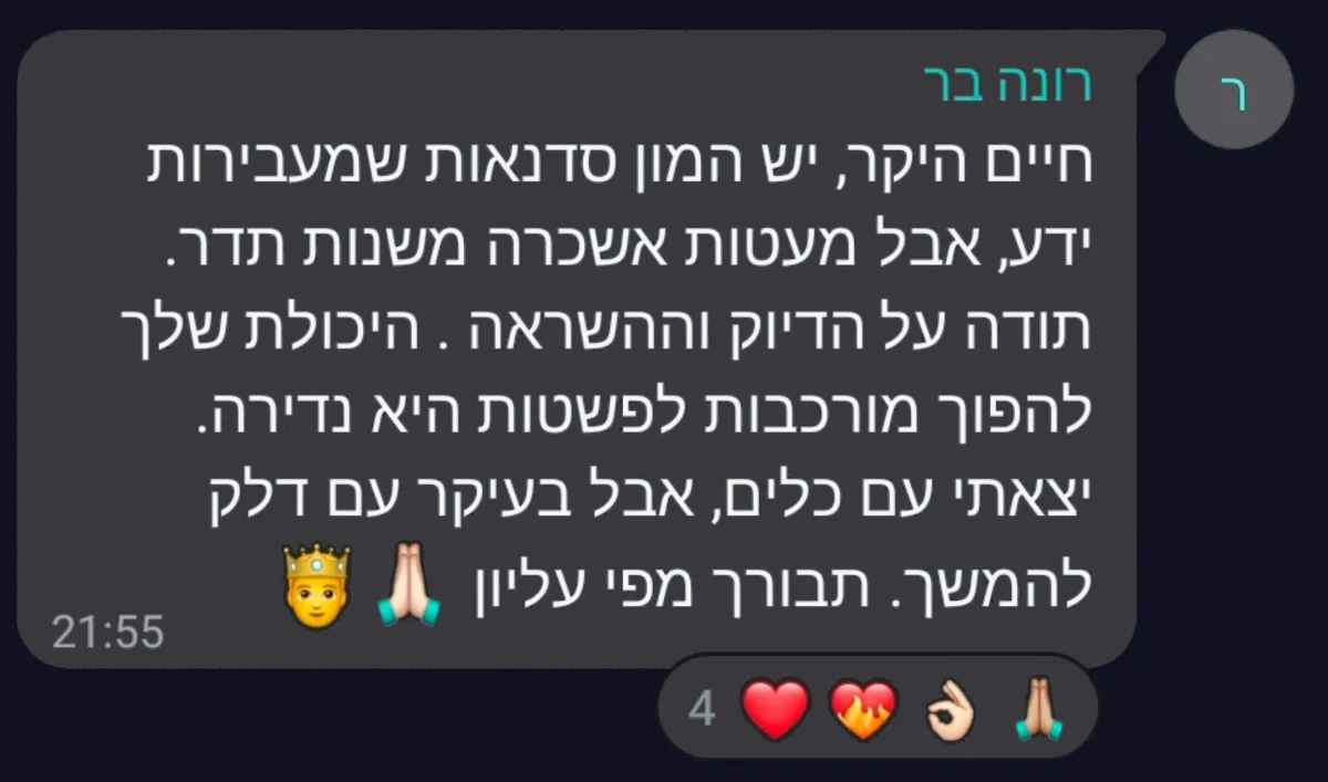 המלצה על סדנת וייבליינר — בניית אתרים ואפליקציות ב-AI עם חיים בניסטי (8)